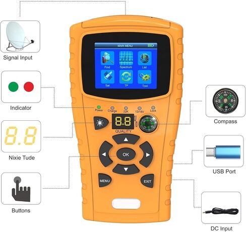 Sat Finder Digital TV Receiver Star Finder DVB-S2 Satellite Finder Satellite Tuner in Saudi Arabia