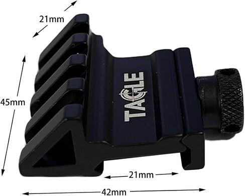 Tacgle Tactical 45 Degree Angle Offset 4 Slot Side Rail Scope Mount Sight Rail Picatinny in Saudi Arabia