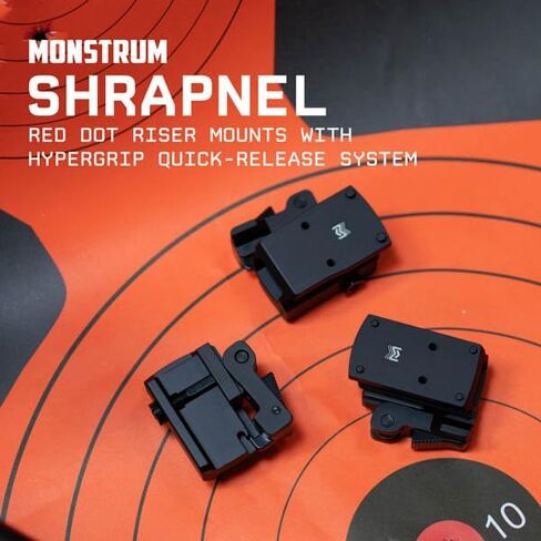 Monstrum Red Dot Riser Mount with Hypergrip QD Quick Release | 1.6 inch Center Height | RMR Footprint in Saudi Arabia