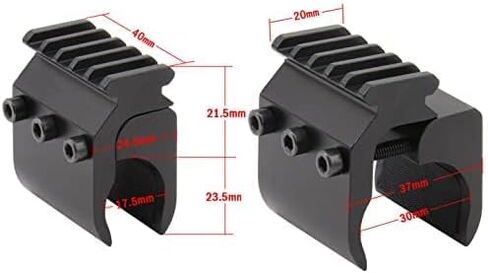 Gulacoo Tatcical Flashlight/Laser Sight Barrel Clamp Mount with Standard Rail for 10~20Gauge Shotguns and Magazine Tubes in Saudi Arabia