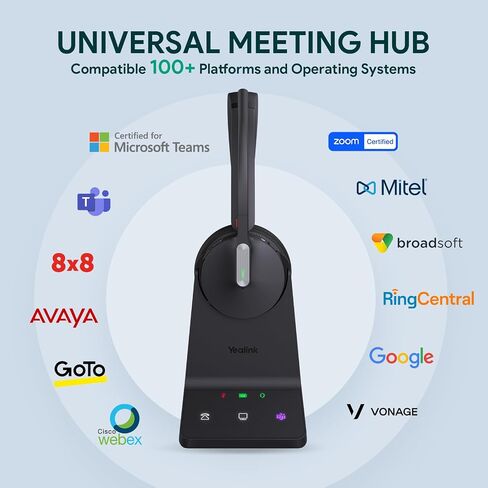 محول EHS62 وسماعة رأس WH64 أحادية، متوافقة مع هاتف مكتب Cisco/Avaya/Poly/Grandstream in Saudi Arabia