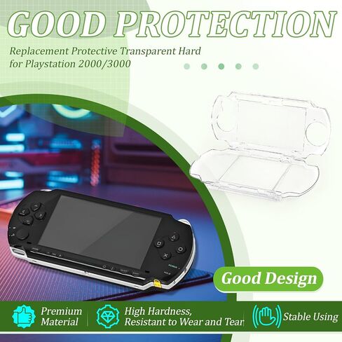 Transparent Hard Shell Case Cover for PSP 2000 3000 Protective Hard Clear Case Accessories Parts in Saudi Arabia