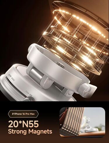 MAGIC JOHN for MagSafe Car Mount [20 N55 Magnets & Clip Arm] 360° Adjustable Magnetic Phone Holder for Car Phone Holder Mount Holders Cell Phone Holders for Your Car Accessories for iPhone 17 Promax ﻿ in Saudi Arabia