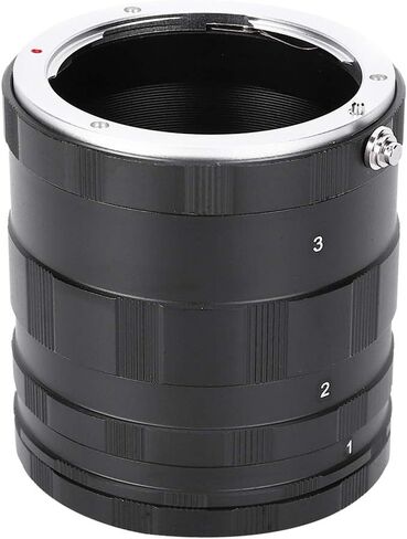 Acouto Mount Macro Extension Tube Professional Metal Black Macro Photography Extension Adapter Tube Close Lens Mount Mirrorless Camera Lens Adapter in Saudi Arabia