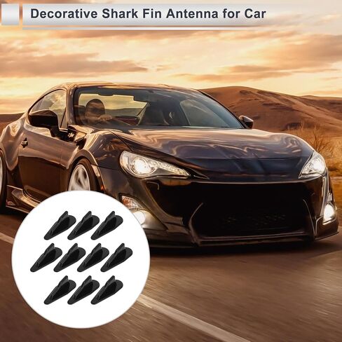 10 Pcs Universal Shark Fin Dummy Antenna Mount 3.1" Aerial for Decoration Only Black in Saudi Arabia