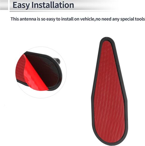 10 Pcs Universal Shark Fin Dummy Antenna Mount 3.1" Aerial for Decoration Only Black in Saudi Arabia