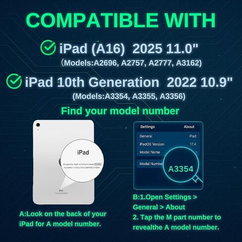 حافظة أطفال لجهاز Apple ipad A16 11 بوصة 2025 & ipad الجيل العاشر 10.9 بوصة 2022، غطاء حماية شديد التحمل لجهاز ipad 10/11TH Gen مع مقبض حامل قلم للأولاد in Saudi Arabia
