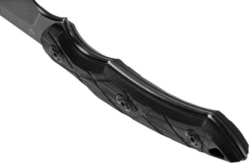 Fox Edge Lycosa FE-020 Fixed Blade Knife, 4.84in 8Cr13MoV Drop Point Full Tang Blade, G10 Handle, Kydex Sheath, Outdoor Survival Camping Knife (Black) in Saudi Arabia