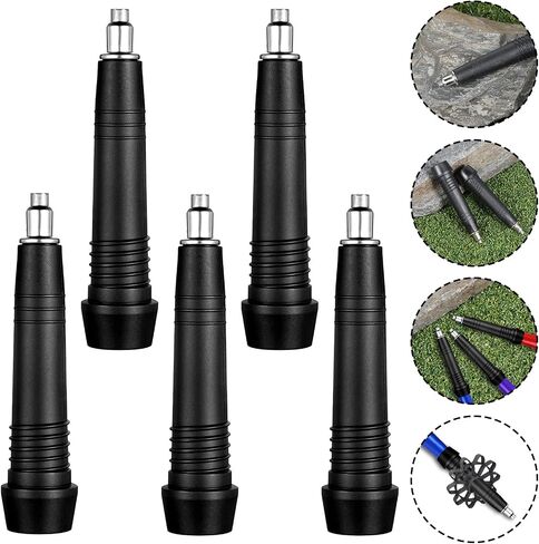 5Pcs Trekking Pole Tips Carbide Hiking Pole Carbide Tips Universal Tungsten Steel Rod End Tip Replacement Walking Sticks Tip Protectors for Outdoor Climbing Snow Mud in Saudi Arabia