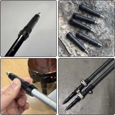 5Pcs Trekking Pole Tips Carbide Hiking Pole Carbide Tips Universal Tungsten Steel Rod End Tip Replacement Walking Sticks Tip Protectors for Outdoor Climbing Snow Mud in Saudi Arabia