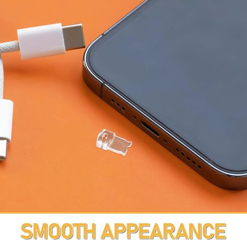 USB C Dust Plug: Transparent Type C Plug Cover Charging Port Caps USB-C Port Cover - Anti Dust Covers Plugs Covers Protector Compatible with Most Type-C Devices Smart Phones Laptops in Saudi Arabia