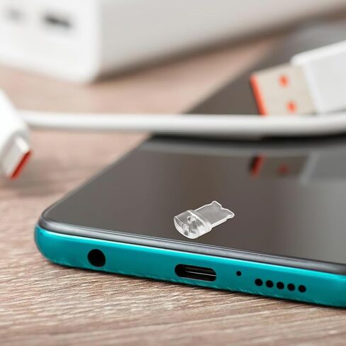 USB C Dust Plug: Transparent Type C Plug Cover Charging Port Caps USB-C Port Cover - Anti Dust Covers Plugs Covers Protector Compatible with Most Type-C Devices Smart Phones Laptops in Saudi Arabia