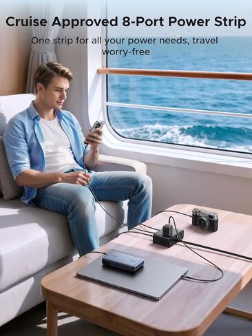 شاحن سريع UGREEN 65W GaN USB-C + حزمة شريط طاقة 8 في 1 USB-C - شاحن جداري للسفر بثلاثة منافذ و4 تيار متردد + شريط طاقة USB لسطح المكتب/السفر لأجهزة الكمبيوتر المحمول والهاتف والكمبيوتر اللوحي in Saudi Arabia