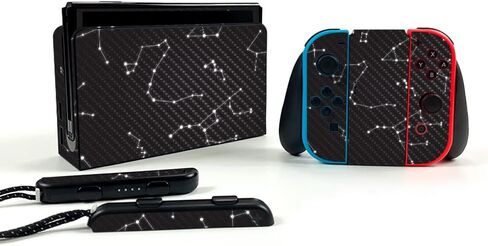 غلاف MightySkins من ألياف الكربون متوافق مع Nintendo Switch OLED - الأبراج | لمسة نهائية واقية ومتينة من ألياف الكربون | سهل التطبيق | صنع في الولايات المتحدة الأمريكية in Saudi Arabia
