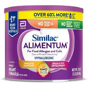 Similac Alimentum with 2’-FL HMO Hypoallergenic Infant Formula, for Food Allergies and Colic,* Suitable for Lactose Sensitivity, Baby Formula Powder, 12.1-oz Value Can, Pack of 6 in Saudi Arabia