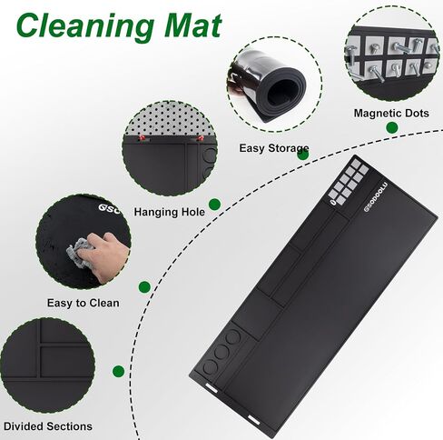 Gun Cleaning Mat with 5 Gun Cleaning Cloths, Non-Slip Magnetic Tool Mat, Gun Cleaning Supplies Kit, Rifle Cleaning Mat Gun Accessories for Men in Saudi Arabia