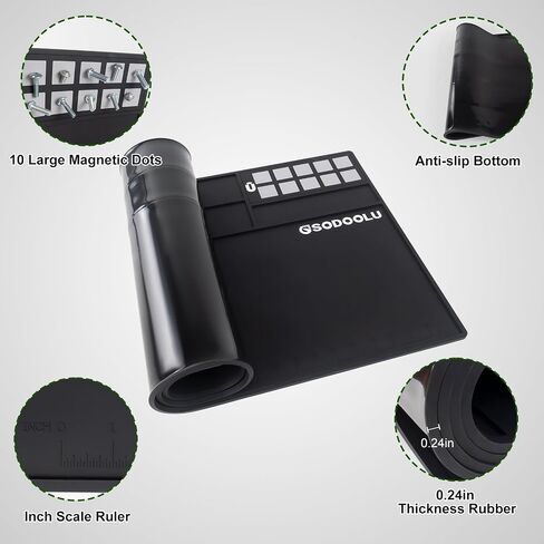 Gun Cleaning Mat with 5 Gun Cleaning Cloths, Non-Slip Magnetic Tool Mat, Gun Cleaning Supplies Kit, Rifle Cleaning Mat Gun Accessories for Men in Saudi Arabia