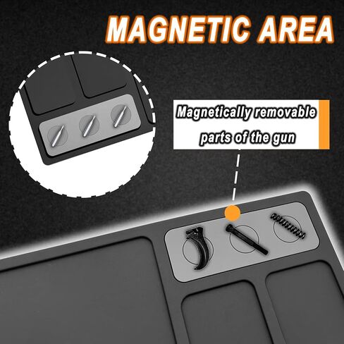 Magnetic Gun Maintenance Cleaning Mat Pad for Pistol, Anti-Slip Rubber in Saudi Arabia