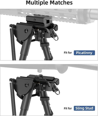 EZshoot بندقية من ألياف الكربون Bipod، 6-9 بوصة، محول السكك الحديدية Picatinny in Kuwait