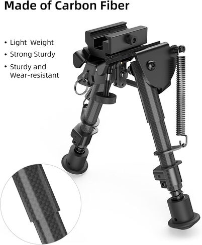 EZshoot بندقية من ألياف الكربون Bipod، 6-9 بوصة، محول السكك الحديدية Picatinny in Kuwait