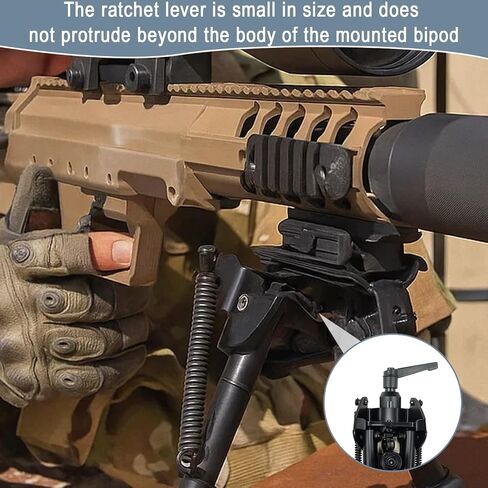 قفل محوري لرافعة السقاطة S لسلسلة Harris Bipod S، تعديل التوتر المحوري لقفل S لأنظمة Mlok Bipod in Kuwait
