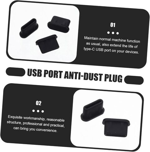 30 قطعة من أغطية الغبار من النوع C لمنافذ شحن USB3.1 وسدادات حماية الكمبيوتر لأجهزة الكمبيوتر المحمول المتوافقة مع USB C in Kuwait