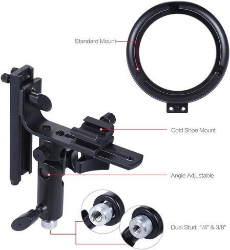 Akozon L Bracket Speedlight Flash Mount with Mount Adapter Cold Shoe for Softbox in Saudi Arabia