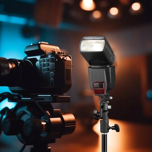 دعامة حامل مظلة فلاش مع حامل مشترك لكاميرات DSLR، مصابيح LED القوية متوافقة مع حامل ضوء ثلاثي القوائم للإضاءة الموحدة in Saudi Arabia