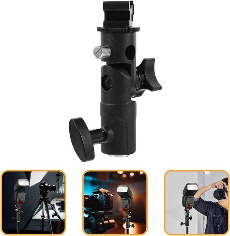 دعامة حامل مظلة فلاش مع حامل مشترك لكاميرات DSLR، مصابيح LED القوية متوافقة مع حامل ضوء ثلاثي القوائم للإضاءة الموحدة in Saudi Arabia