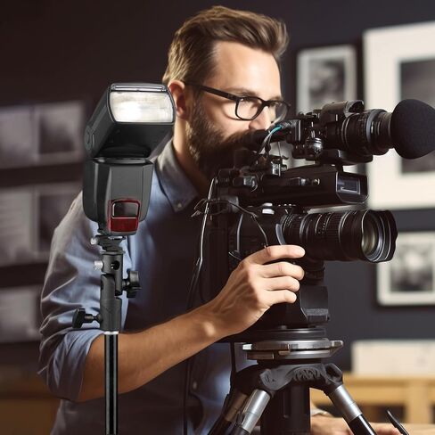 دعامة حامل مظلة فلاش مع حامل مشترك لكاميرات DSLR، مصابيح LED القوية متوافقة مع حامل ضوء ثلاثي القوائم للإضاءة الموحدة in Saudi Arabia