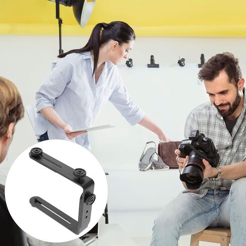 حامل كاميرا معدني مزدوج قوس ضوء فلاش جبل لتسجيل الفيديو كاميرا الفيديو DSLR مع موصلات قابلة للفصل والبناء in Kuwait