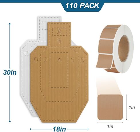 Shooting Targets for The Range, 30 x 18 Inch Silhouette Cardboard Targets for Tactical Practice Competitions with Paster in Saudi Arabia