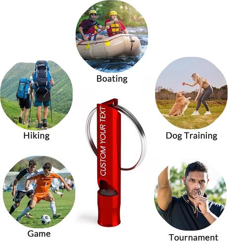 20Pcs Custom Emergency Whistle, Personalized Name and Text Engraved Safety Whistle, 120DB Loud for Camping Hiking Survival and Gifts in Saudi Arabia