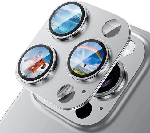 Camera Lens Protector for iPhone 17 Pro Max-Single Piece,Ultra Thin Aluminum Alloy Frame,9H Dual-Strength Glass with 99% AR Light Transmittance,Case Friendly, Orange in Kuwait