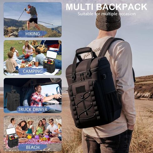 Cooler Backpack - 42 Cans Tactical Backpack Coolers Insulated Leak Proof, Large Soft Lunch Back Pack for Men Work, Picnics, Beach, Meal Prep, Hiking, Camping & Travel in Saudi Arabia