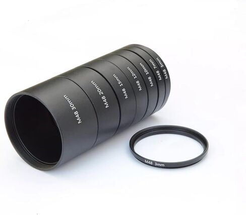 أنبوب تمديد سبيكة 8 قطع M48x0.75 تركيب متنوع الطول 3/5/7/10/12/15/20/30 مم للاستخدام الفلكي حلقات تمديد متعددة الحجم للعدسة in Kuwait