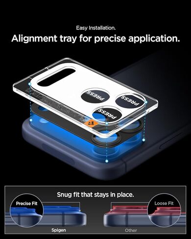 واقي شاشة لعدسة الكاميرا من Spigen [GlasTR EZ Fit Optik Pro XL] مصمم لهاتف iPhone 17 Pro Max [صديق للحافظة] - أسود [عبوة واحدة] in Saudi Arabia