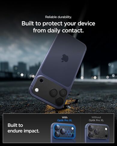 واقي شاشة لعدسة الكاميرا من Spigen [GlasTR EZ Fit Optik Pro XL] مصمم لهاتف iPhone 17 Pro Max [صديق للحافظة] - أسود [عبوة واحدة] in Saudi Arabia