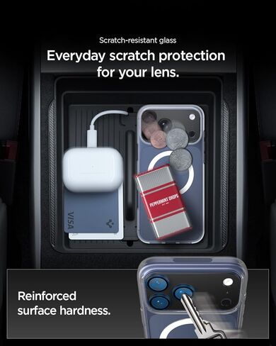 واقي شاشة لعدسة الكاميرا من Spigen [GlasTR EZ Fit Optik Pro XL] مصمم لهاتف iPhone 17 Pro Max [صديق للحافظة] - أسود [عبوة واحدة] in Saudi Arabia