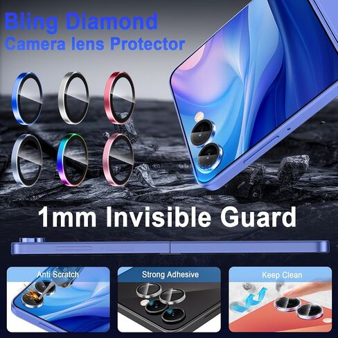 Casetego لهاتف Galaxy Z Fold 7، واقي عدسة الكاميرا، صلابة 9H، مقاوم للخدش، زجاج مقسى رفيع للغاية، غطاء كاميرا فردي معدني لهاتف Samsung Galaxy Z Fold 7، صديق للحافظة، ملون لامع in Kuwait