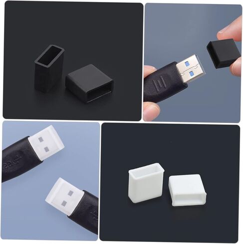 30 قطعة غطاء حماية من الغبار متوافق مع منافذ USB الصغيرة، أغطية مقاومة للغبار لحماية منفذ الشحن، مادة PVC متينة للسفر والاستخدام المنزلي in Kuwait