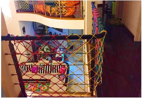 Rope Net Protection Safety Net Outdoor Children's Climbing Nets Playground Cargo Nets Children's Climbing Children's Climbing Nets Fishing Nets Colorful Rope Nets Bright And Colorful Good (Size:1x6m) in Saudi Arabia