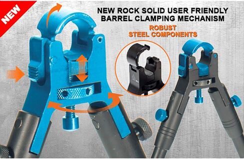 UTG New Gen Reinforced Clamp-on Bipod, Cent Ht 6.2"-6.7" in Saudi Arabia