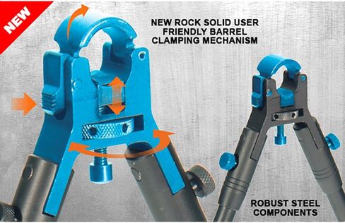UTG New Gen Reinforced Clamp-on Bipod, Cent Ht 6.2"-6.7" in Saudi Arabia