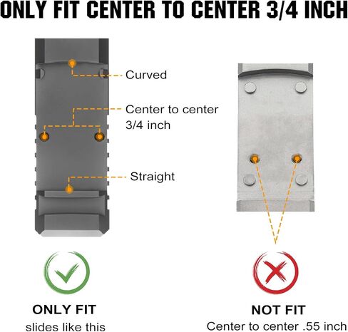 ohhunt Mount Compatible with RMR to RMS Adapter Plate Compatible with Holosun 407K/507K/EPS Carry/EPS/RomeoZero fit RMR Cut Slide Without Thread Post in Saudi Arabia