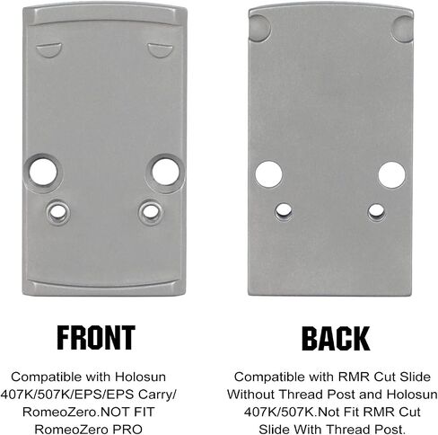 ohhunt Mount Compatible with RMR to RMS Adapter Plate Compatible with Holosun 407K/507K/EPS Carry/EPS/RomeoZero fit RMR Cut Slide Without Thread Post in Saudi Arabia