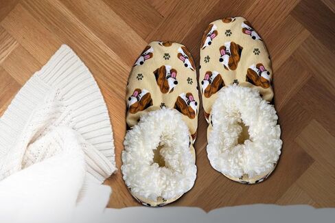 Pit Bull Super Soft Slippers - E&S Pets - Pit Bull Gifts - Cozy House Slippers - Non Skid Bottom - One Size Fits Most - Sherpa slipper - Pet Lover Gifts For Men And Women in Saudi Arabia