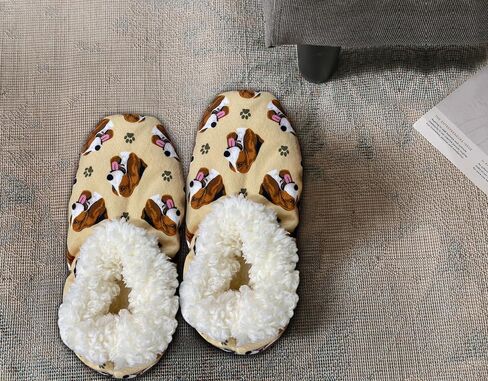 Pit Bull Super Soft Slippers - E&S Pets - Pit Bull Gifts - Cozy House Slippers - Non Skid Bottom - One Size Fits Most - Sherpa slipper - Pet Lover Gifts For Men And Women in Saudi Arabia