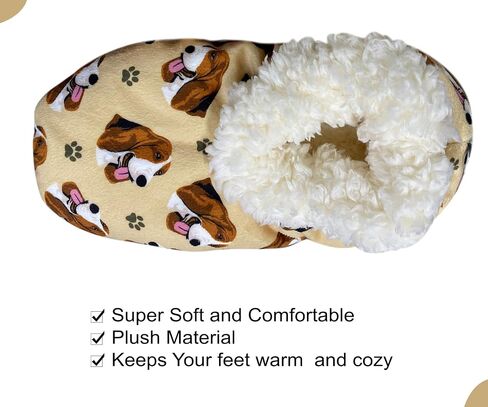 Pit Bull Super Soft Slippers - E&S Pets - Pit Bull Gifts - Cozy House Slippers - Non Skid Bottom - One Size Fits Most - Sherpa slipper - Pet Lover Gifts For Men And Women in Saudi Arabia