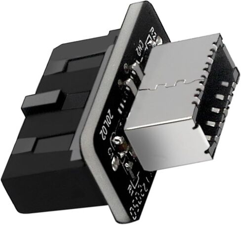 محول اللوحة الأم USB C، USB 3.0 19/20 دبوس إلى النوع E (المفتاح A) محول الزاوية اليمنى 90 درجة للوحة الأمامية USB-C - يدعم 5 جيجابت في الثانية، لا حاجة إلى برنامج تشغيل (أ) in Kuwait